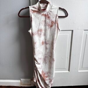 GUESS Bodycon Dress - Cream/Rose - Size S